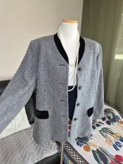 リーアン ハイクオリティLINE ルーズフィット ぼかし ウールジャケット