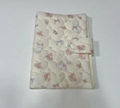SALE】バインダーカバー ピンクハート わんちゃん A6 ※バインダーなし