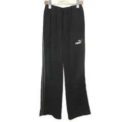 プーマ PUMA パンツ ジャージ M 黒 ブラック サイドライン ロゴ 長ズボン/NP ■ECA004