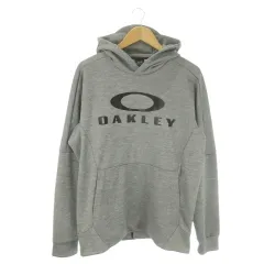 オークリー OAKLEY プルパーカー スポーツウエア XL グレー 長袖 ロゴプリント フード付き /AO12 ■ECC001