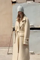 レース Raglan Wool Coat_Beige (ほぼ新品)