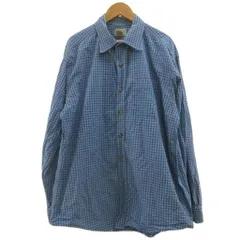エルエルビーン L.L.BEAN ボタンダウンシャツ 長袖 チェック柄 L 青 ブルー /XZ ■ECE003