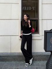 ミースロエ【洗える】【Nuriコラボ】ジャガードパンツ（WHT）新品