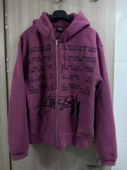 STUSSY ピンク スカル パーカー Mサイズ - メルカリ