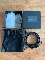 中古】THOM BROWNE ネイビー ストライプ ベルト - メルカリ