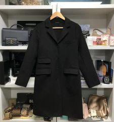 最終！Max Mara マニュエラ ダークネイビー キャメル100％コート