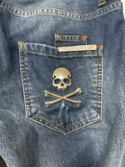 PHILIPP PLEIN(フィリッププレイン) スカル デニム ズボン 32のサムネイル