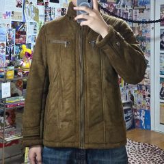 00s unknown フェイクムートン ボア ハイネック ジャケット ekam