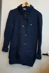 レディース LACOSTE ラコステ ニット ロングカーディガン 36 (161cmで太もも中間丈) 厚手