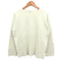 B&Y ユナイテッドアローズ BEAUTY&YOUTH ビューティー&ユース ミラノリブ ニット セーター 長袖 丸首 無地 コットン 綿 M オフホワイト 白 /FT ■ECC003