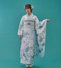 ✨新品・未使用品✨別注らくらく着付け 三歳女児セパレートデニム着物 