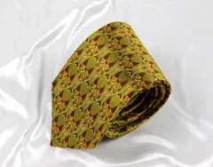 ゼニア 8.5cm A+級 イタリア カーキ メンズ ブランド ネクタイ