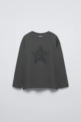 ザラキッズ 刺繍Tシャツ 6-7y 新品