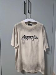 LYFT/リフト デスメタルロゴヴィンテージメッシュTシャツ アイボリー