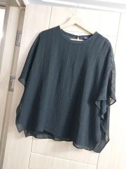 for/c フォーシーリネンライクブラウス 半袖2枚 ピンク ネイビー