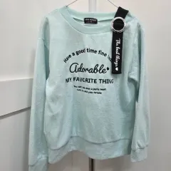 140 日本 女の子 ミント色 スウェット