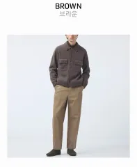 UNIQLO U ワイドフィット チノパンツ ブラウン 30サイズ 475564
