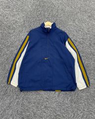 80's NIKE 紺タグ ナイロンジャケット プルオーバー ハーフジップ XL