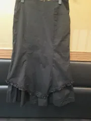 フリル装飾 ブラック スカート