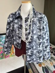 ハイクオリティ シルクジャガード ルーズフィット ジャケット