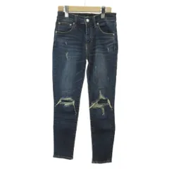 アズールバイマウジー AZUL by moussy ジーンズ XS 青 ブルー 長ズボン ダメージ加工 ウォッシュ加工 /KT ■ECA003