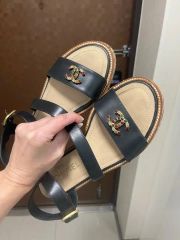 CHANEL シャネル スポーツサンダル ブラック CCロゴ - メルカリ
