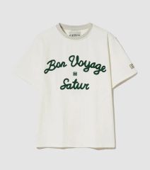 新品】SATUR セター フルーツグラフィック シトロンTシャツ クリーム L 