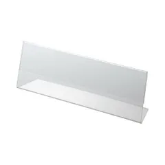 (まとめ) クルーズ アクリル製カード立て L型 特大 250×80mm CRL791042 1セット（10個） 〔×5セット〕