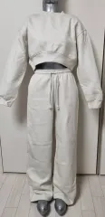 ザラ 起毛 クロップド トレーナー セット 上M 下M 新品