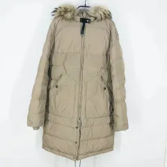 PARAJUMPERS パラジャンパーズ レディース フードファー グースダウン ダウンジャケット ロング丈 ベージュM (HU41666)のサムネイル