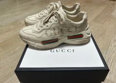 ▷GUCCI グッチ 「リウェブ スニーカー」メタリック 38 美品 - メルカリ