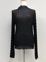 me ISSEY MIYAKE シワ加工 シアー ハイネック カットソー - メルカリ