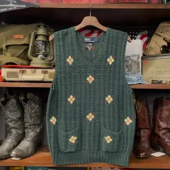 90s ポロ ラルフローレン ハンドニット アーガイル パータン Vネック ニット ベスト