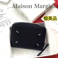 極美品✨Maison Margielaメゾンマルジェラ財布ジップアラウンドブラック 黒 4ステッチ 二つ折り財布