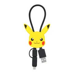 グルマンディーズ ポケットモンスター マスコットカバー付き マルチ充電ケーブル ピカチュウ POKE-968A