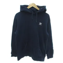 アディダスオリジナルス adidas originals パーカー プルオーバー トレフォイルロゴ XL 紺 ネイビー フード カンガルーポケット/HW ■ECA002