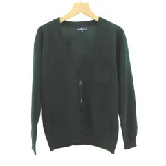 ラルフローレン RALPH LAUREN ニットカーディガン ウール M 緑 グリーン Vネック 長袖 ポケット付き /MD ■ECC003