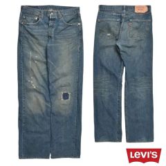 Levi's 501 パッチワーク 刺し子 デニムパンツ W33 L32 - メルカリ