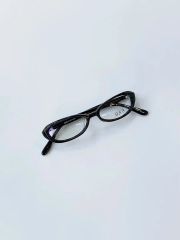 ▫60s CARISTAN FRAME ビンテージ メガネ 眼鏡 黒 小さ目 - メルカリ