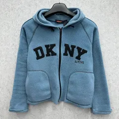 90 DKNY レディース ルーズフィット フリース ジップアップのサムネイル