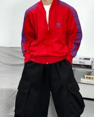 田中シェン 着用 adidas 藤井風 ルーズメッシュトラックトップ XL 