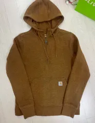 Carhartt カーハート ブラウン フード ハーフジップアップのサムネイル