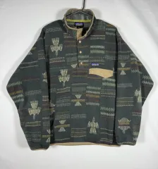 17FW patagonia（パタゴニア） Synchilla（シンチラ） スナップ-T グリーン/ベージュ aztec（アズテック） パータン