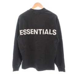 エフオージー エッセンシャルズ FOG ESSENTIALS 美品 Tシャツ S 黒 ブラック クルーネック 長袖 ロゴプリント /SJ ■ECA003