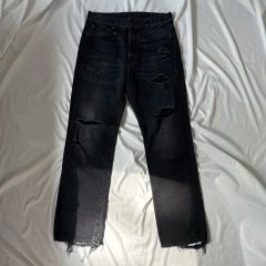名作】SAINT LAURENT エディ期 デストロイコーティングデニム - メルカリ