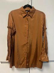 美品⭐︎Jane Marple シルク混 フリルブラウス グリーン 2way - メルカリ