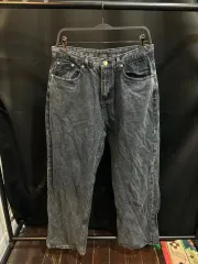 TRILLION ブラックデニム ワイドパンツ