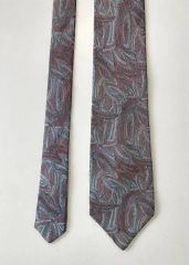 ランセル ネクタイ パープル ボタニカル 総柄 シルク100% LANCEL