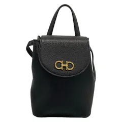 FERRAGAMO/SalvatoreFerragamo(サルバトーレフェラガモ) リュックサック美品  ガンチーニ 220376 黒 2way/ミニバッグ レザーのサムネイル