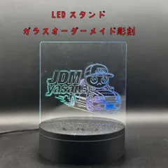 オーダーメイド LEDガラススタンド ガラス彫刻 ロゴ 愛車 ペット 推し活 名入れ プレゼントのサムネイル